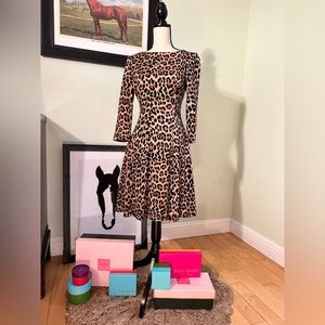 Kate Spade Animal print Fit and Flare dress. Size 4.